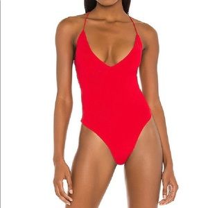 REVOLVE Superdown “Rose One Piece” in red size Small